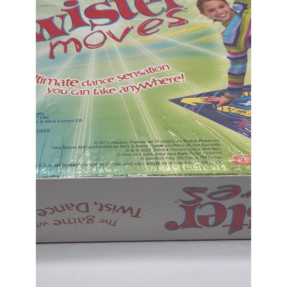Milton Bradley Twister Moves Board Game 2003 New Sealed Aaron Nick Carter 40908 - Picture 6 of 7